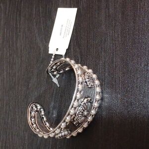 Worn Silver Decorative Bracelet